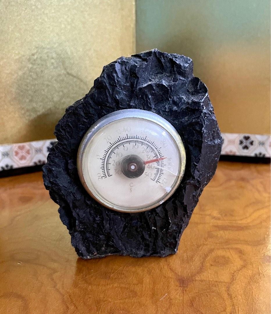 Vintage English Rock Thermometer 9x7x11cms, Furniture & Home Living, Home Decor, Other Home