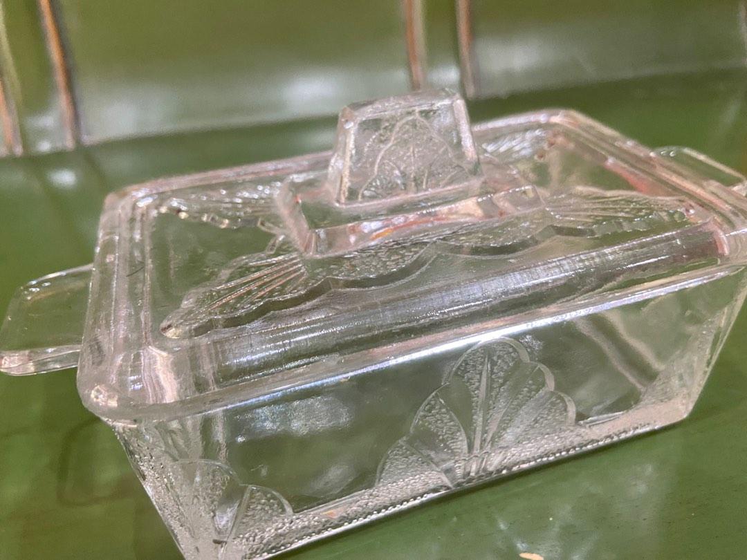 Vintage Glass butter dish with lid, Hobbies & Toys, Memorabilia