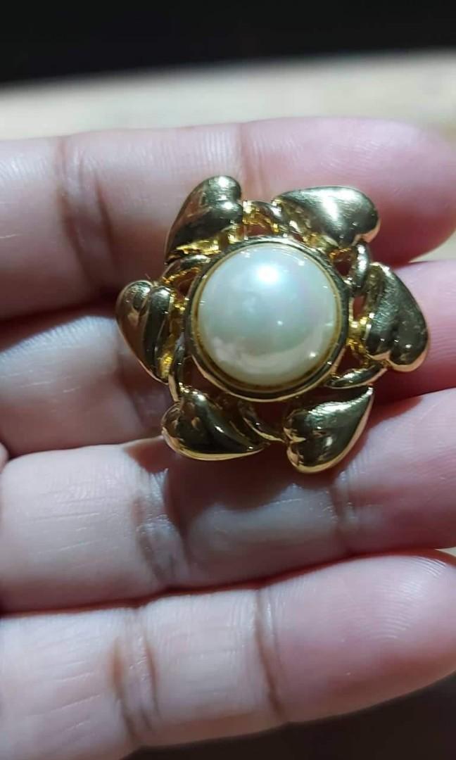 Broche Vintage NINA RICCI Années 80 - Métal Doré - Occasion Très Bon état - Cadeau Enrubanné