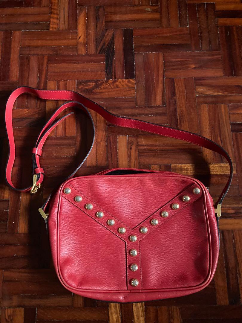 Vintage YSL red body bag, Women's Fashion, Bags & Wallets, Crossbody