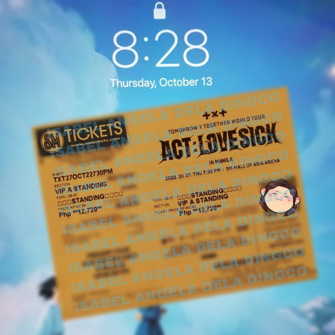 VIP Standing A Day 1 October 27 TOMORROW X TOGETHER Act Lovesick in