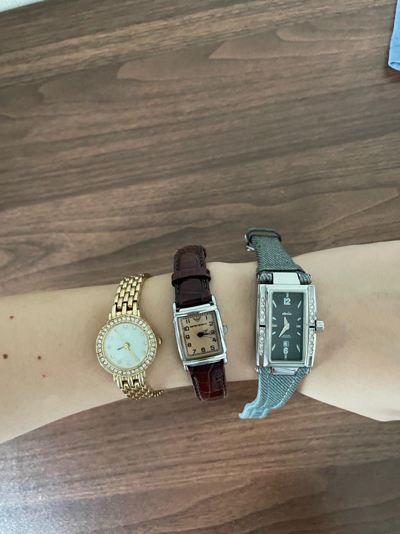 Watches for ladies Gold watch used once Emporio Armani