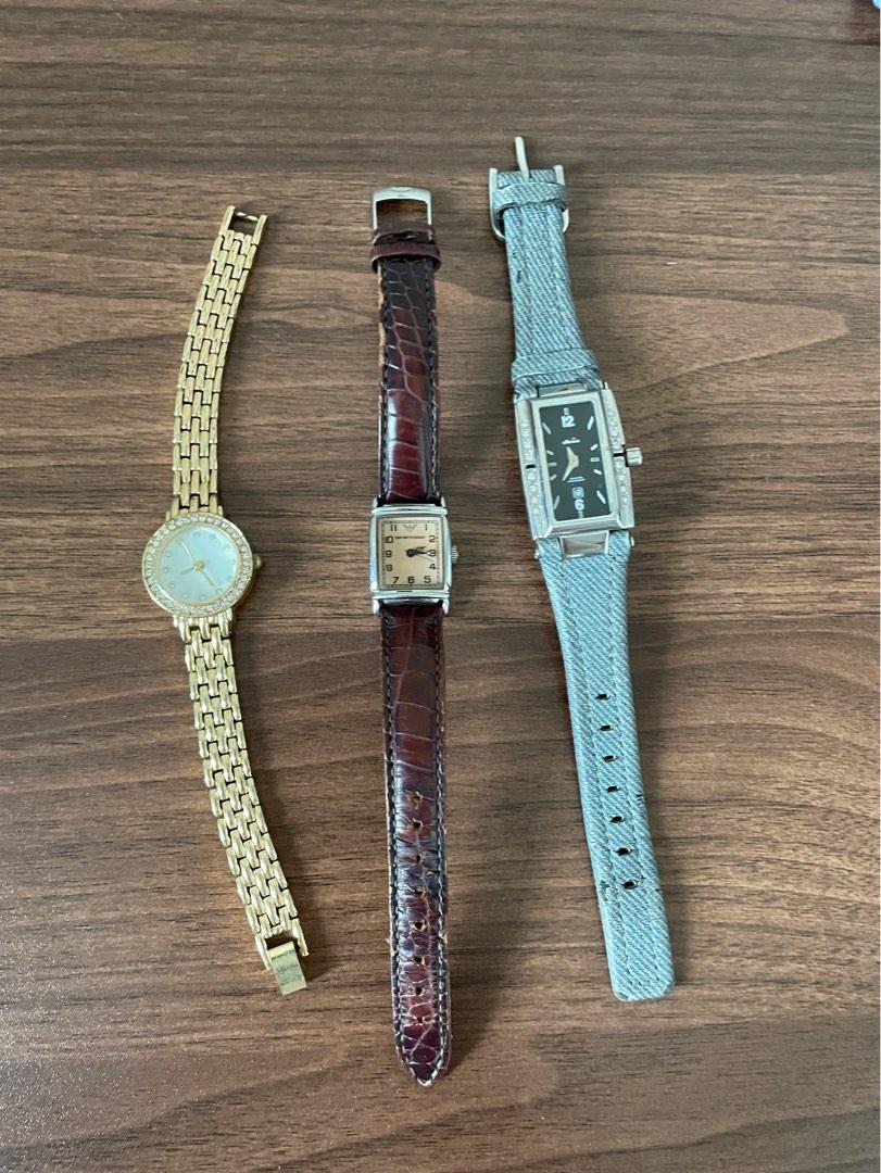 Watches for ladies Gold watch used once Emporio Armani classic women leather watch used ellesse blue ladies watch used once