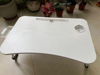 White Lap desk with drawer