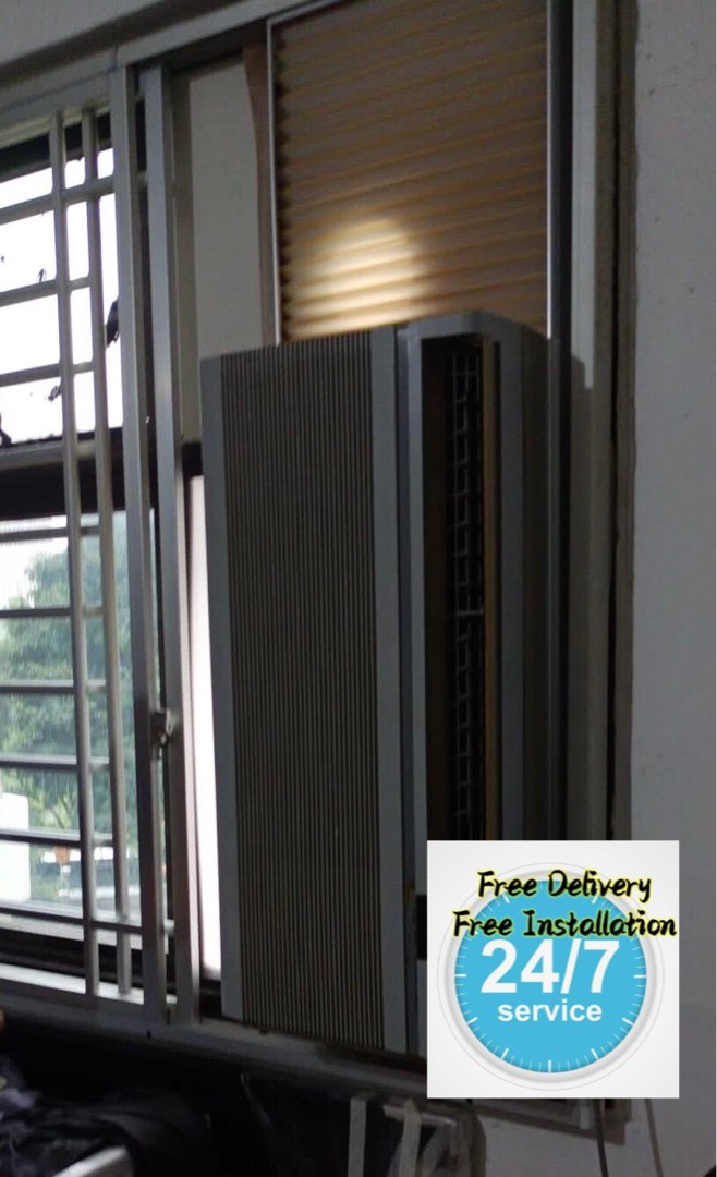 Window Casement Aircon Mitsubishi without draining, TV & Home Appliances, Air Conditioners