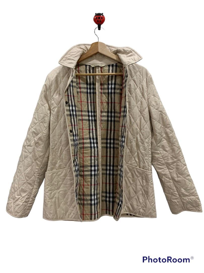 Burberry quilted jacket top womens gold