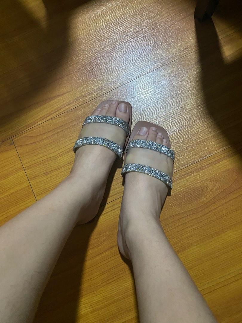 Clear flats cheap with rhinestones