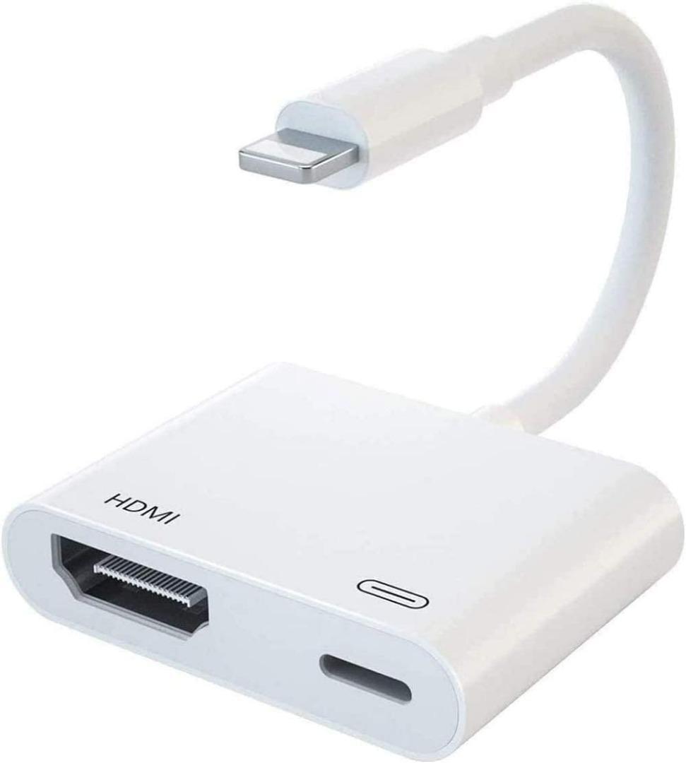 2949 Lightning to HDMI Adapter 1080P Digital AV Adapter Sync Screen Connector with Charging Port for iPhone 11 11 Pro XS XR X 8 7 iPad on HD TV Monitor Projector Computers Tech Parts Accessories Cable...