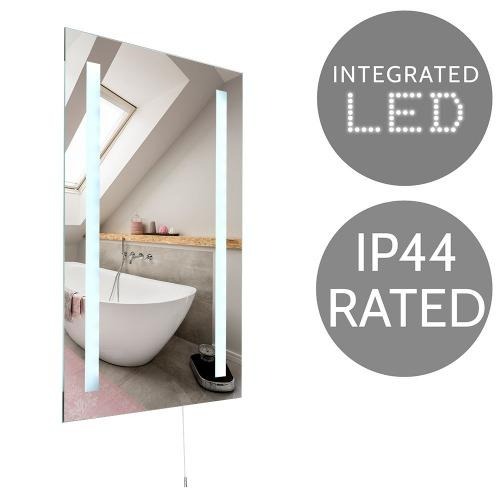 [2339] Pacific IP44 Battery Op Med LED Bathroom Mirror Light 6500K