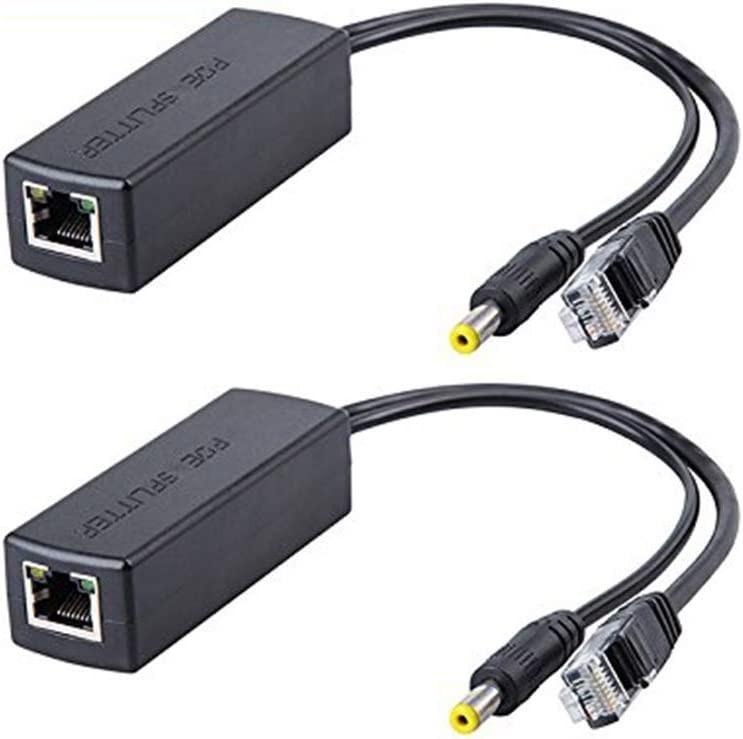 ANVISION 12V PoE Splitter, IEEE 802.3af Compliant, per IP Camera AP Router Voip Phone