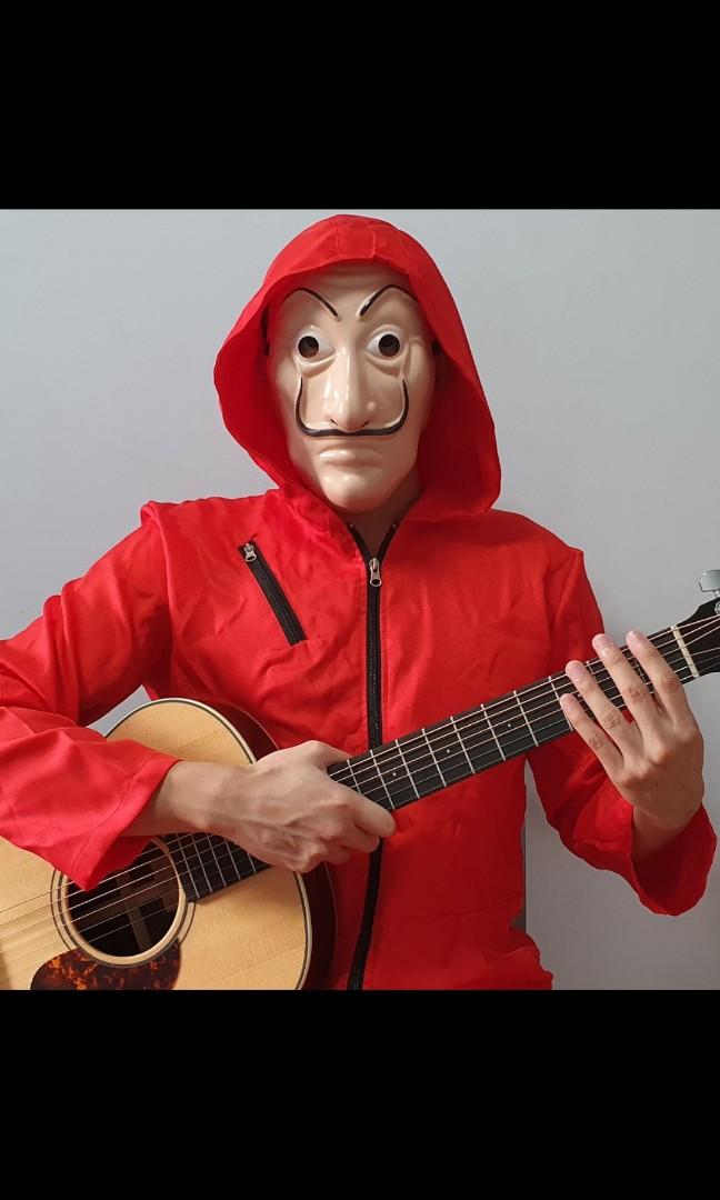 50 Money Heist Red Jumpsuit + Mask, Men's Fashion, Coats, Jackets and