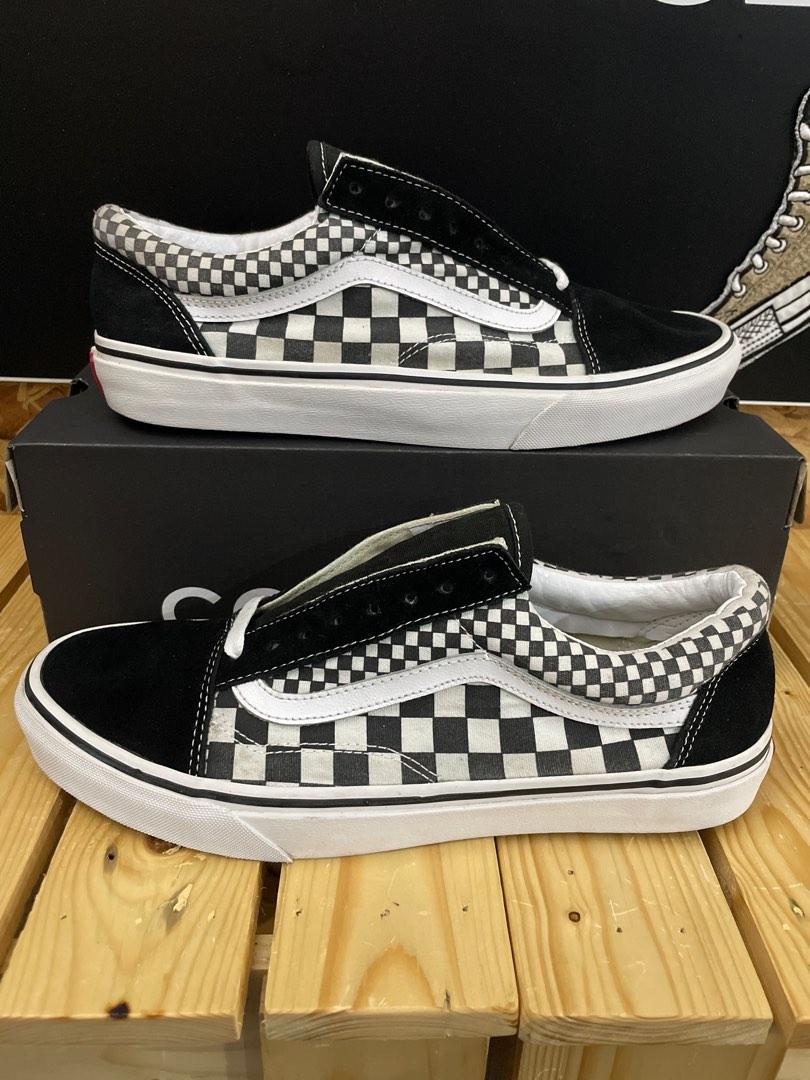 Vans old skool mix checker black online