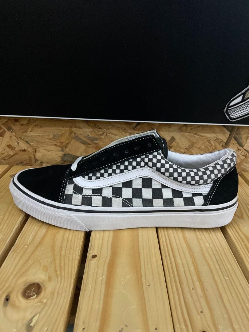 Vans old skool mix checker noir best sale