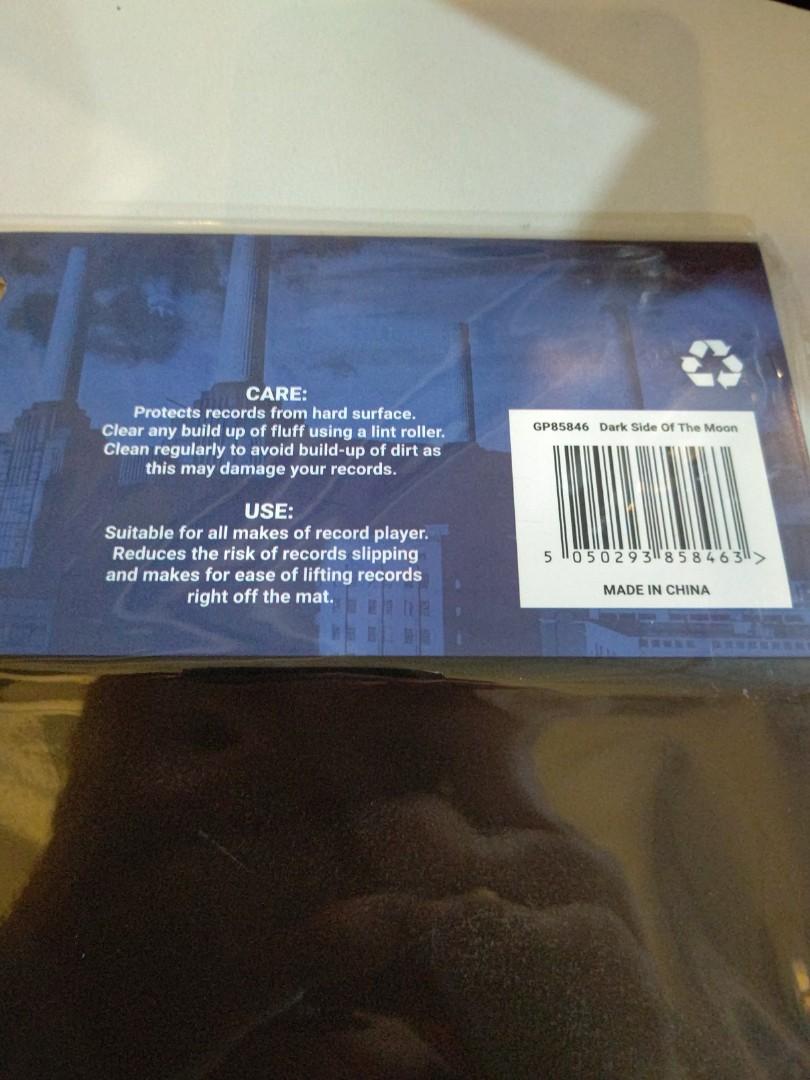 黑膠唱片 唱片墊 RECORD SLIP MAT Pink Floyd dark side of the moon, 興趣及遊戲
