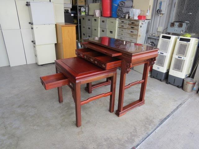 A61945 紅木鑲貝 蓮華之行 神明桌 贈上玻 ~ 神桌 神佛桌 佛桌 拜拜桌 二手神明桌 回收二手傢俱 聯合二手倉庫, 家具及居家用品 ...
