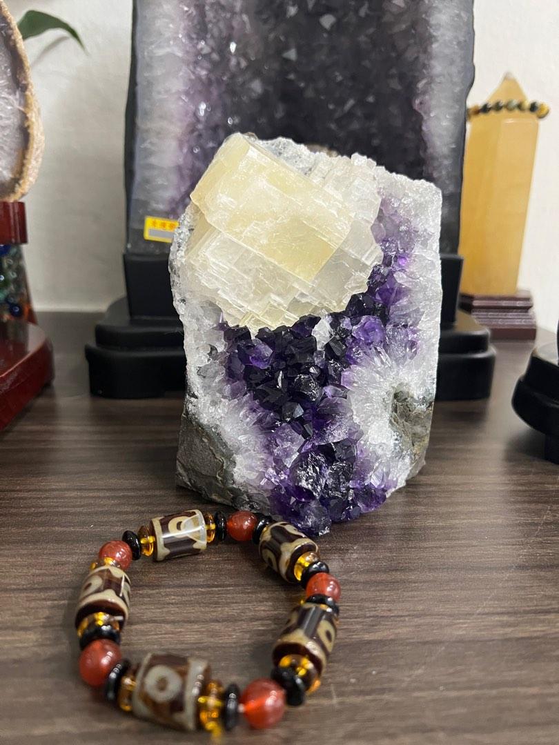 Amethyst White Crystal Geode Women s Fashion Jewelry