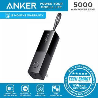 Anker Portable Charger, 511 Power Bank (PowerCore Fusion 5K), 5,000mAh 2-in-1 Battery Pack with 20W Power Delivery for iPhone, Samsung, Google Pixel,  and More