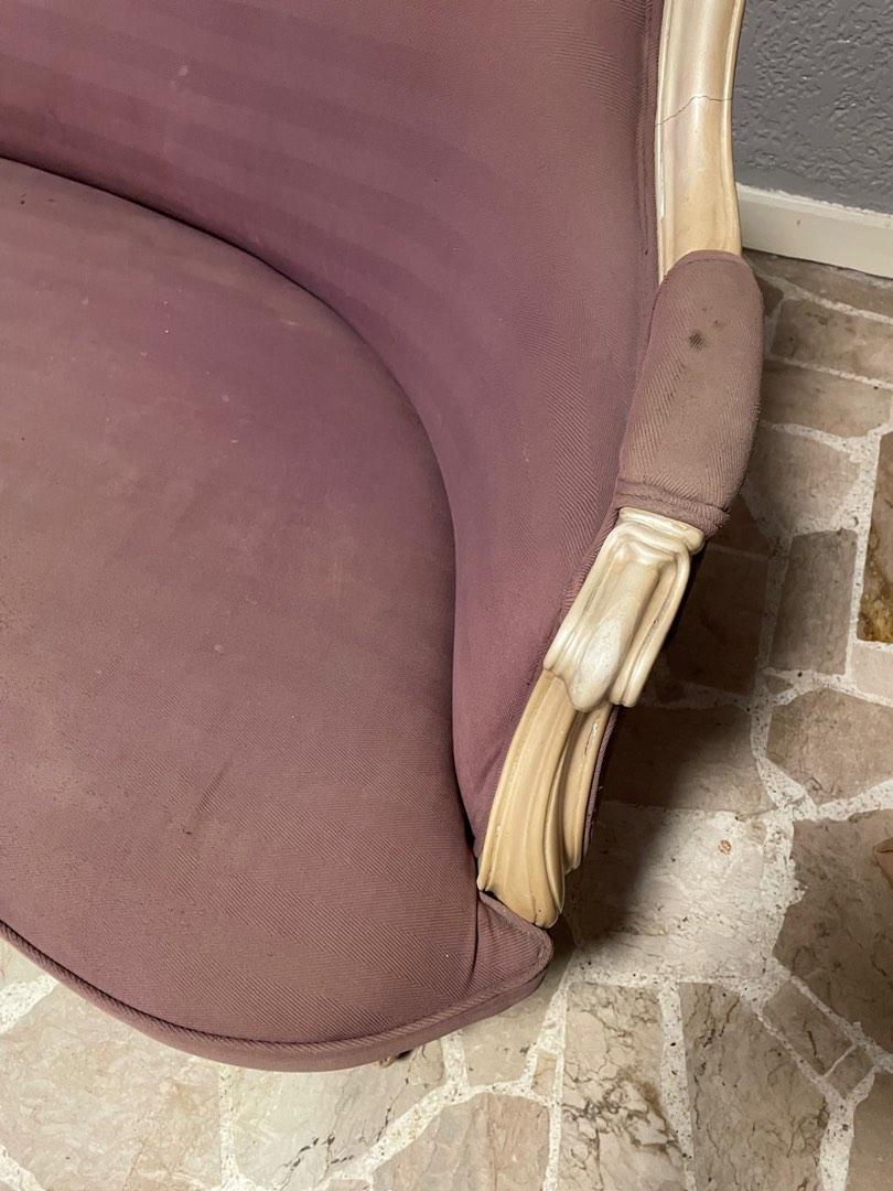 Antique Sofa (Category: Sofas) located in Marikina City. Submitted by a_cosue (Listing ID 1191184200, Image 3). Description: For Sale antique sofa made of hard wood shows fading and minor paint chips .