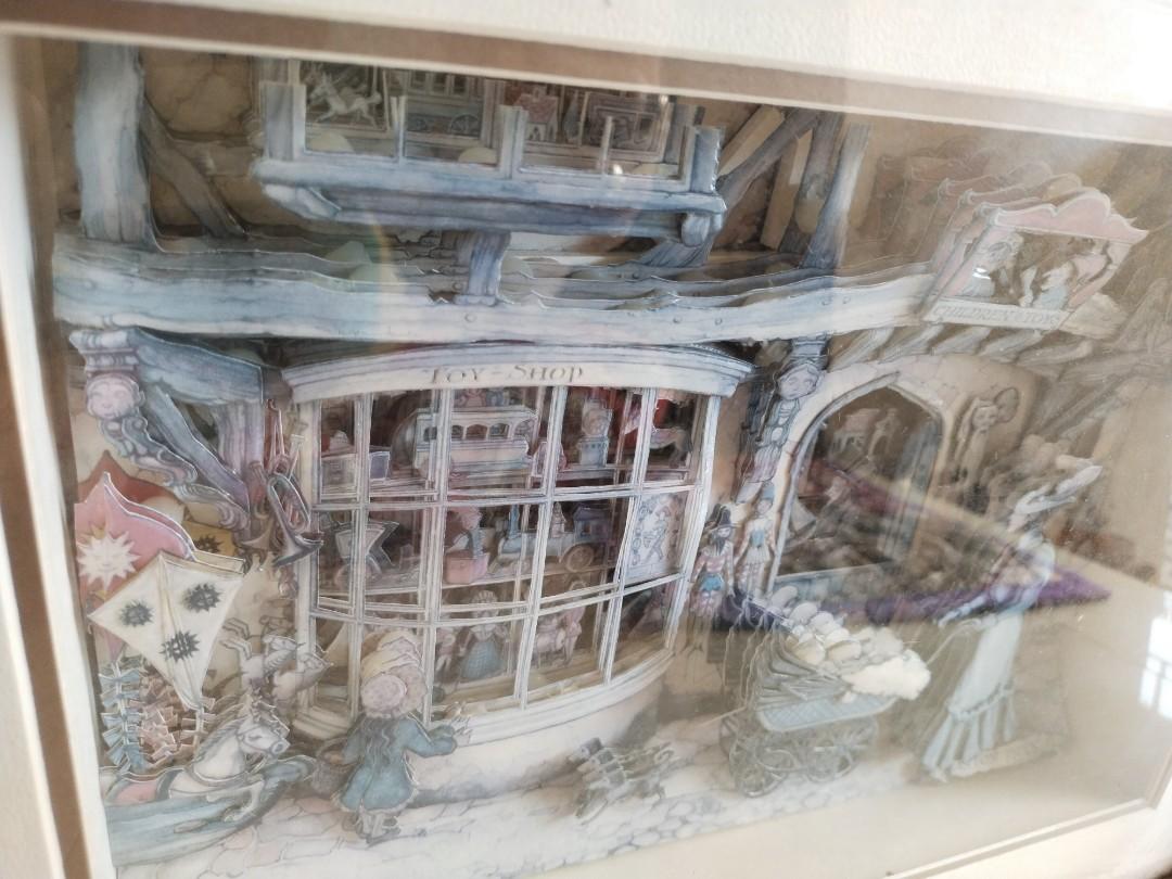 Reproductie in reliëf van Anton Pieck's 'The toy-shop' - Kringwinkel