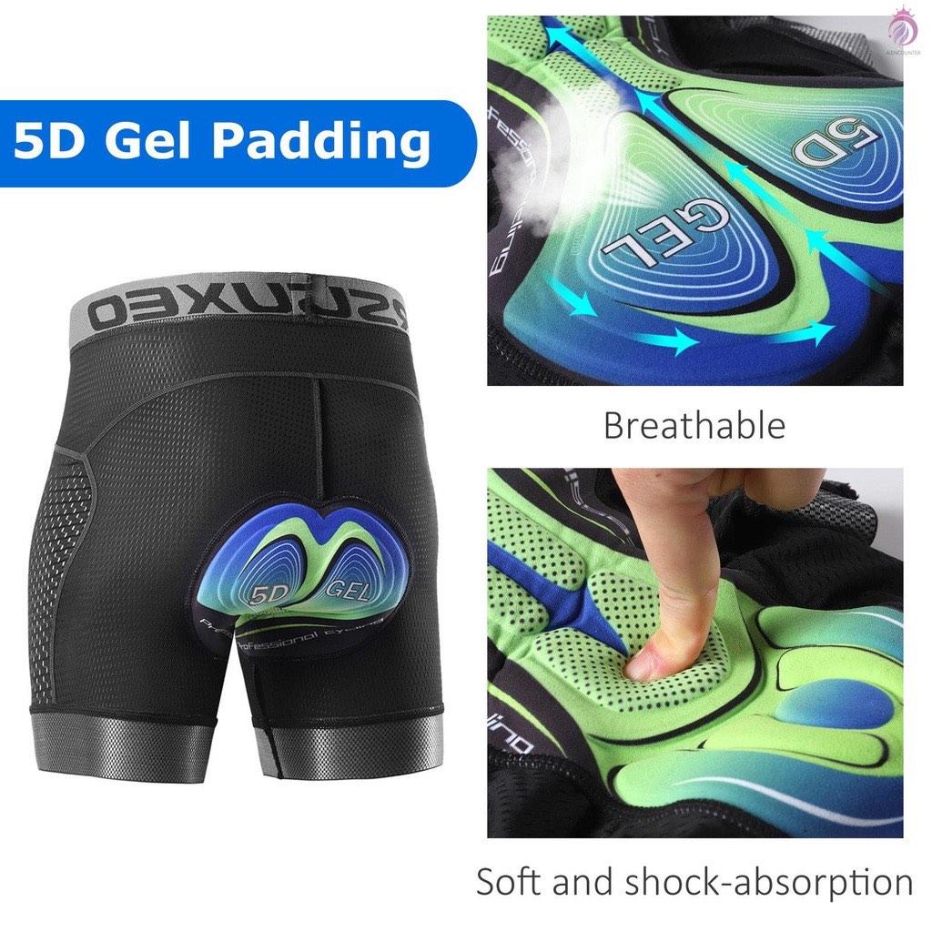ARSUXEO Mens Cycling Underwear 3D Gel Padded Bike Shorts for Men Biking  Shorts Bicycle Liner : : Clothing, Shoes & Accessories
