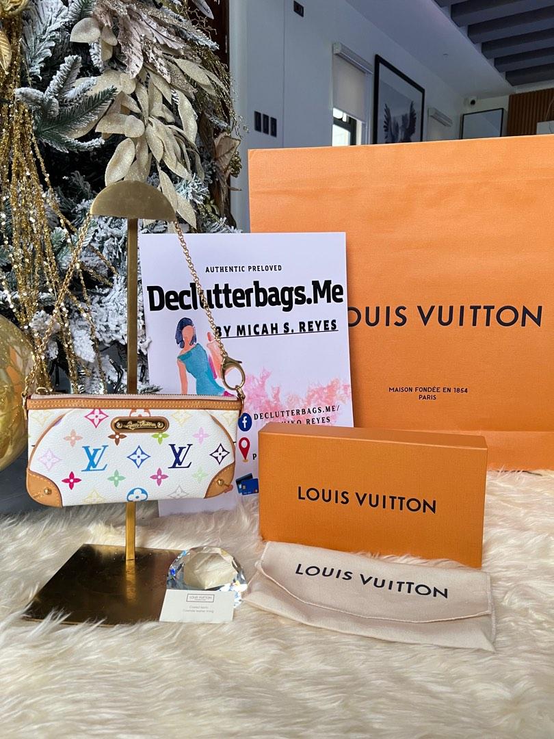 Louis Vuitton Louis Vuitton Milla Clutch MM White Multicolor