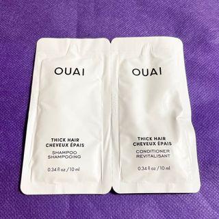 AUTHENTIC Ouai thick hair shampoo and conditioner duo set sachet