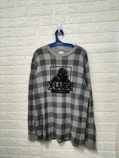 Authentic X Large Checkered Longsleeve Tee