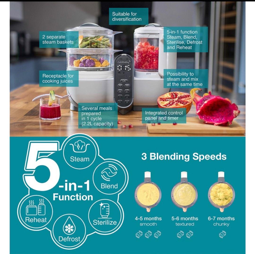 Babymoov Nutri(+) 5in1 Food Prep Machine, Babies & Kids, Nursing