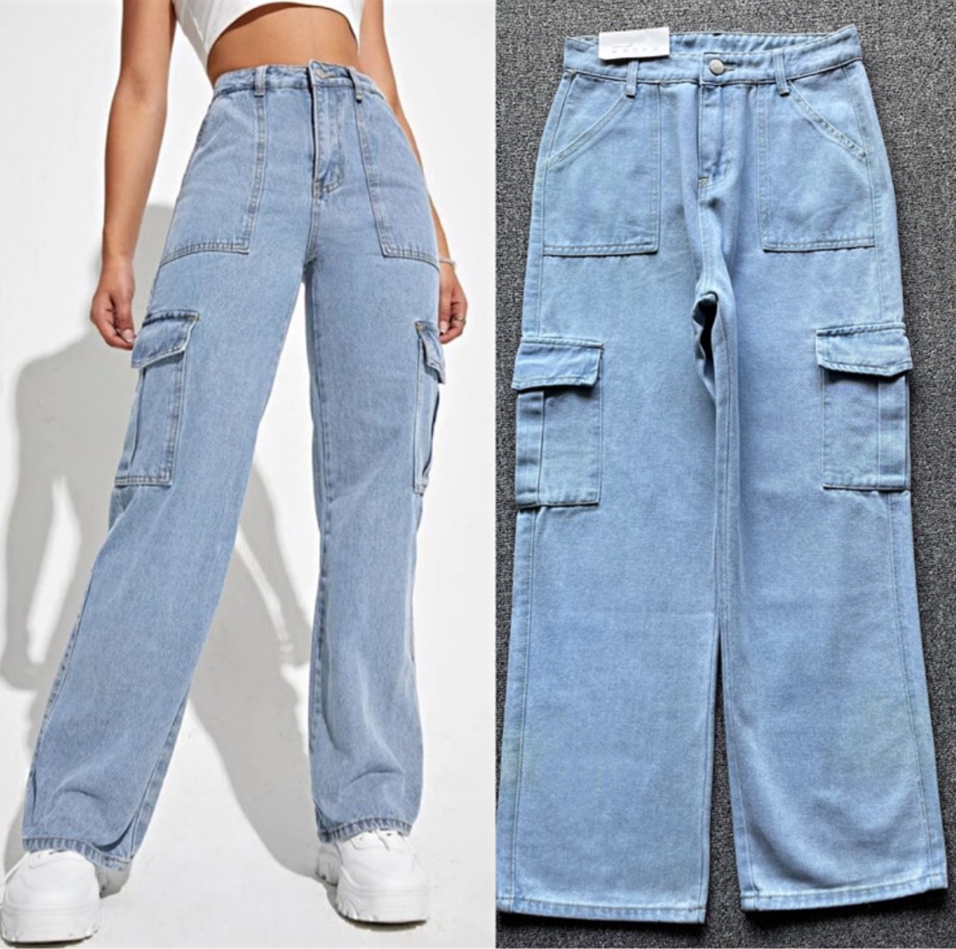 baggy cargo pants (30 in), Women's Fashion, Bottoms, Jeans on Carousell