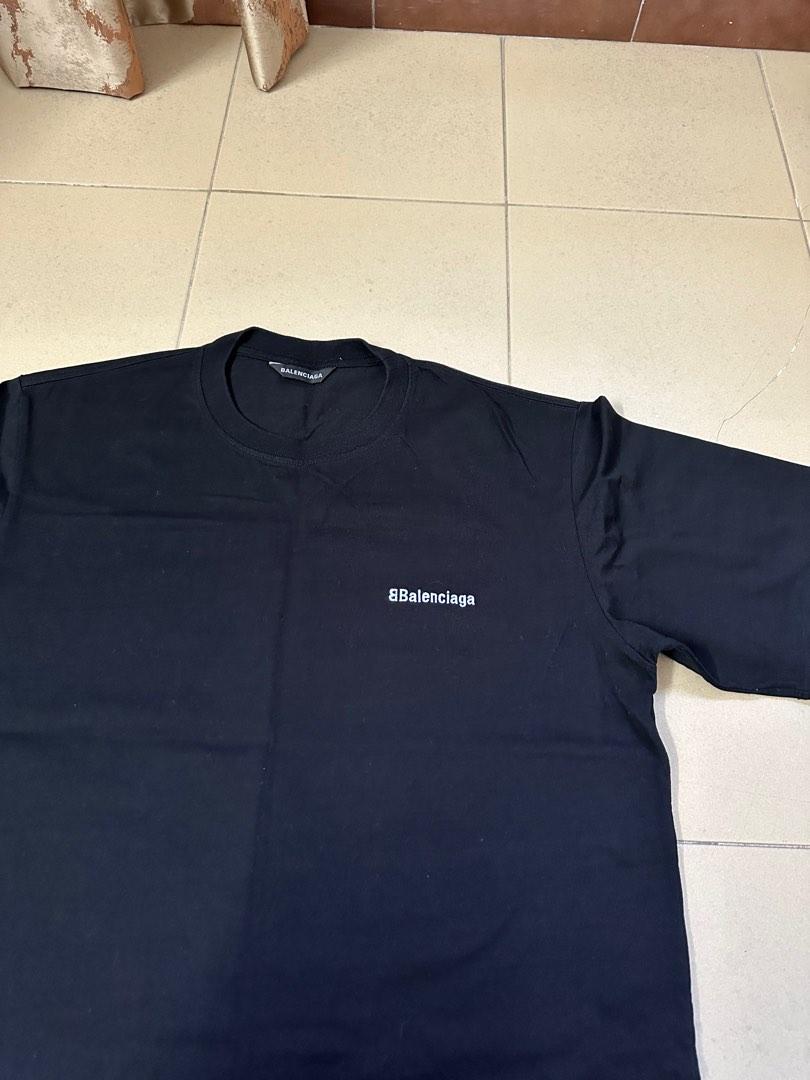 balenciaga plain black t shirt