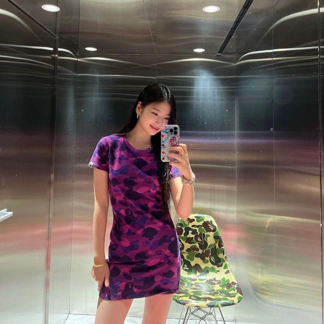 BAPE Color Camo 紫迷彩Bodycon Tee Onepiece 連身裙, 女裝, 連身裙