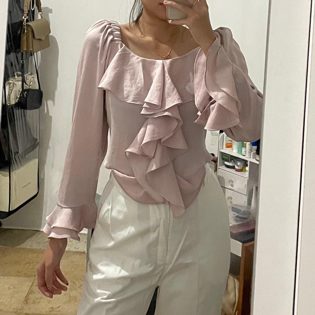 Baju ruffle hot sale top