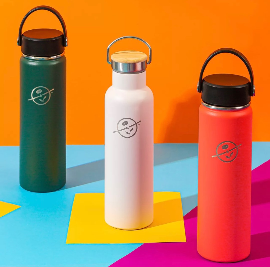 Brand New Coffee Bean and Tea Leaf (CBTL) Sunset Orange 22oz Tumbler