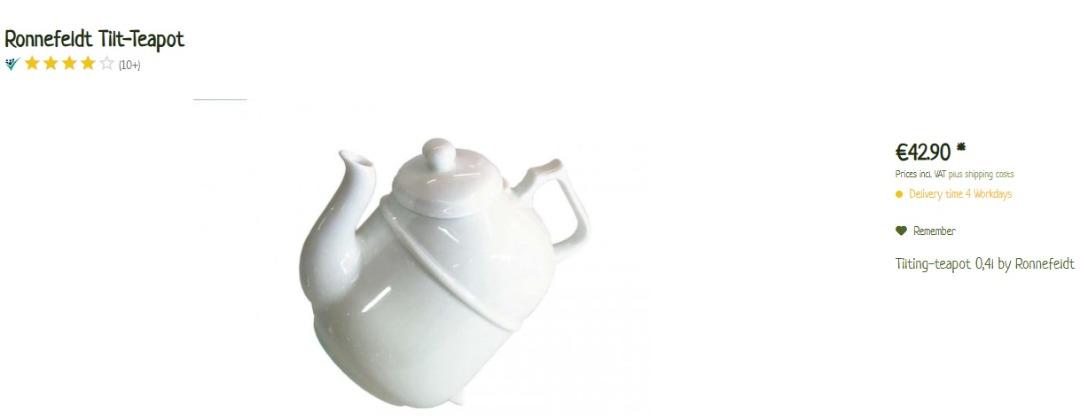 Teapot - Ronnefeldt Modern 4-6 Cup 8L with Strainer