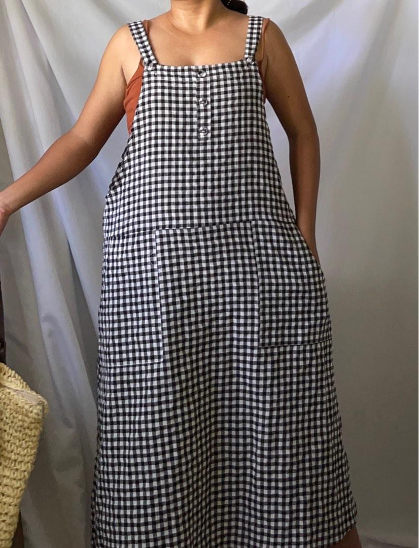 Gingham jumper dress sale