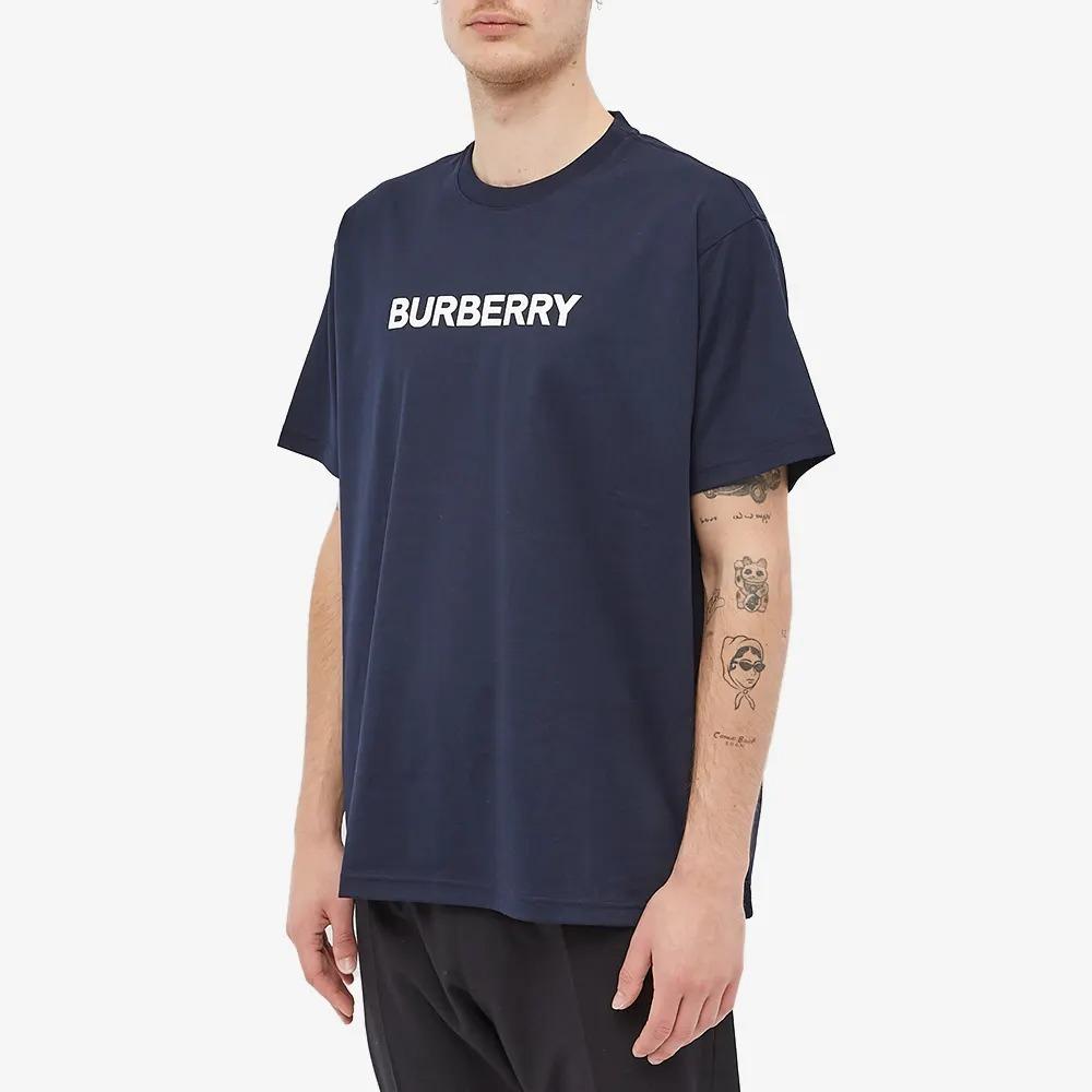 Burberry SS22 Harriston Logo Tee Dark Charcoal Blue XS XXL