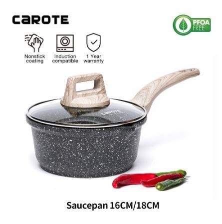 Carote 7pcs Cast Aluminum Nonstick Cooking Pots And Pans Kitchenware Non  Stick Cookware Set With Marble Coating