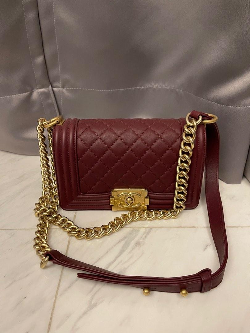 Chanel Burgundy Boy Bag Limited