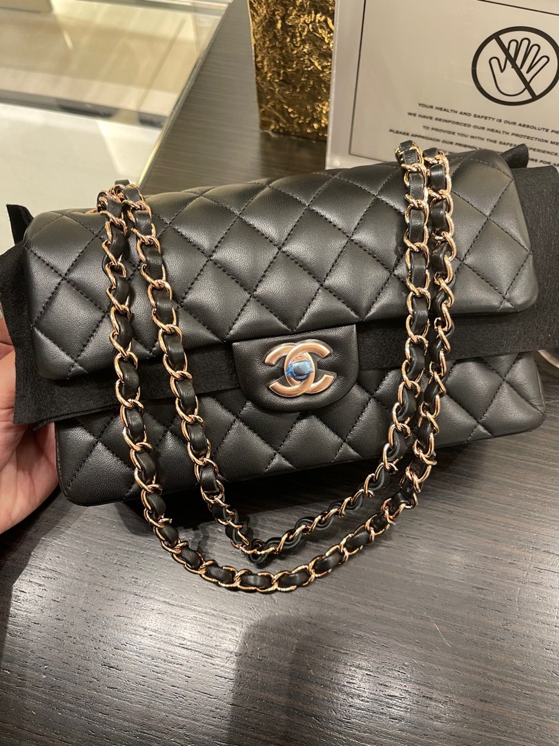 Chanel Small Classic Flap Rose Gold Hardware RGHW, Luxury, Bags & Wallets  on Carousell