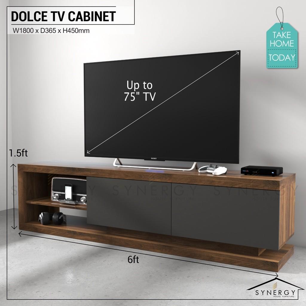 Check out Dolce Tv Cabinet Modern for 65inch Tv Kabinet Rak Tv Cabinet Tv 65 inch for RM189.90 RM229.90