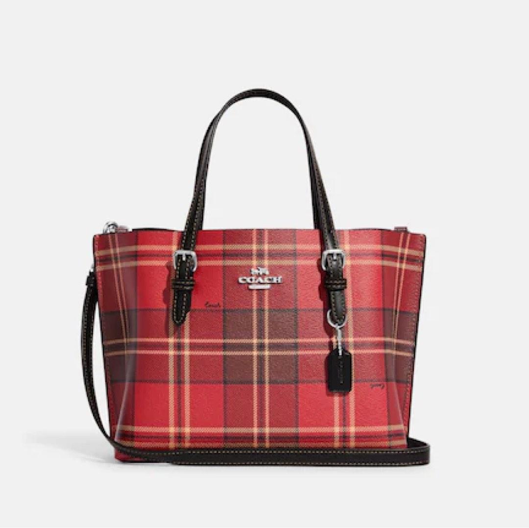 Coach Mollie Checkered Tote Bag, Women’s Fashion, Bags & Wallets, Tote