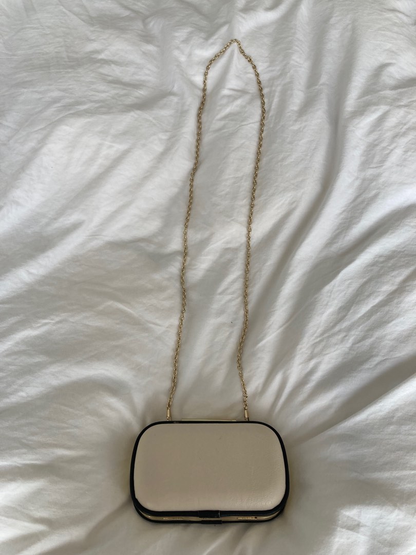 Colette clutch gold and beige, Women's Fashion, Bags & Wallets