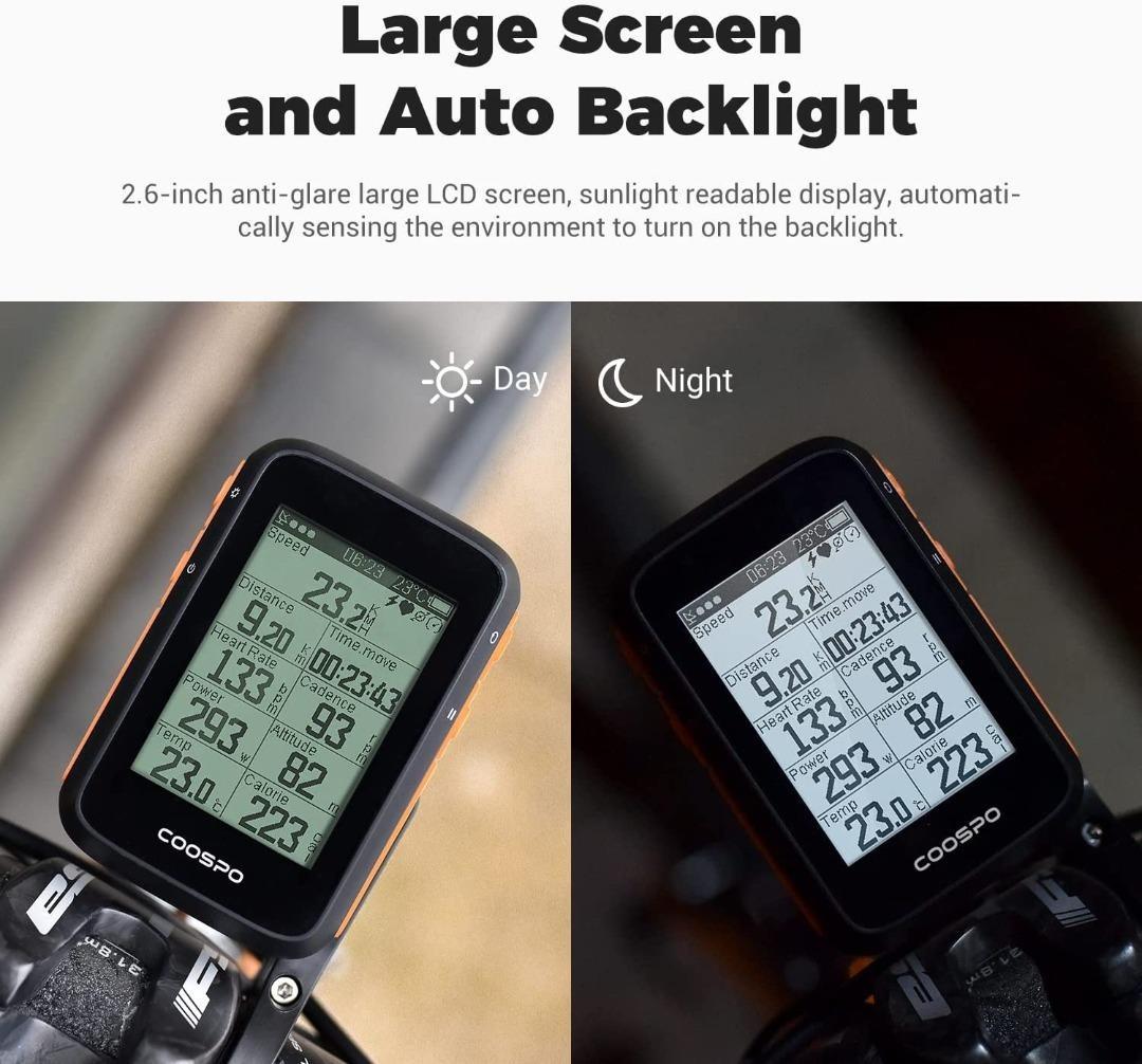 COOSPO Bike Computer BC200,Cycle Computers Wireless GPS with Auto ...