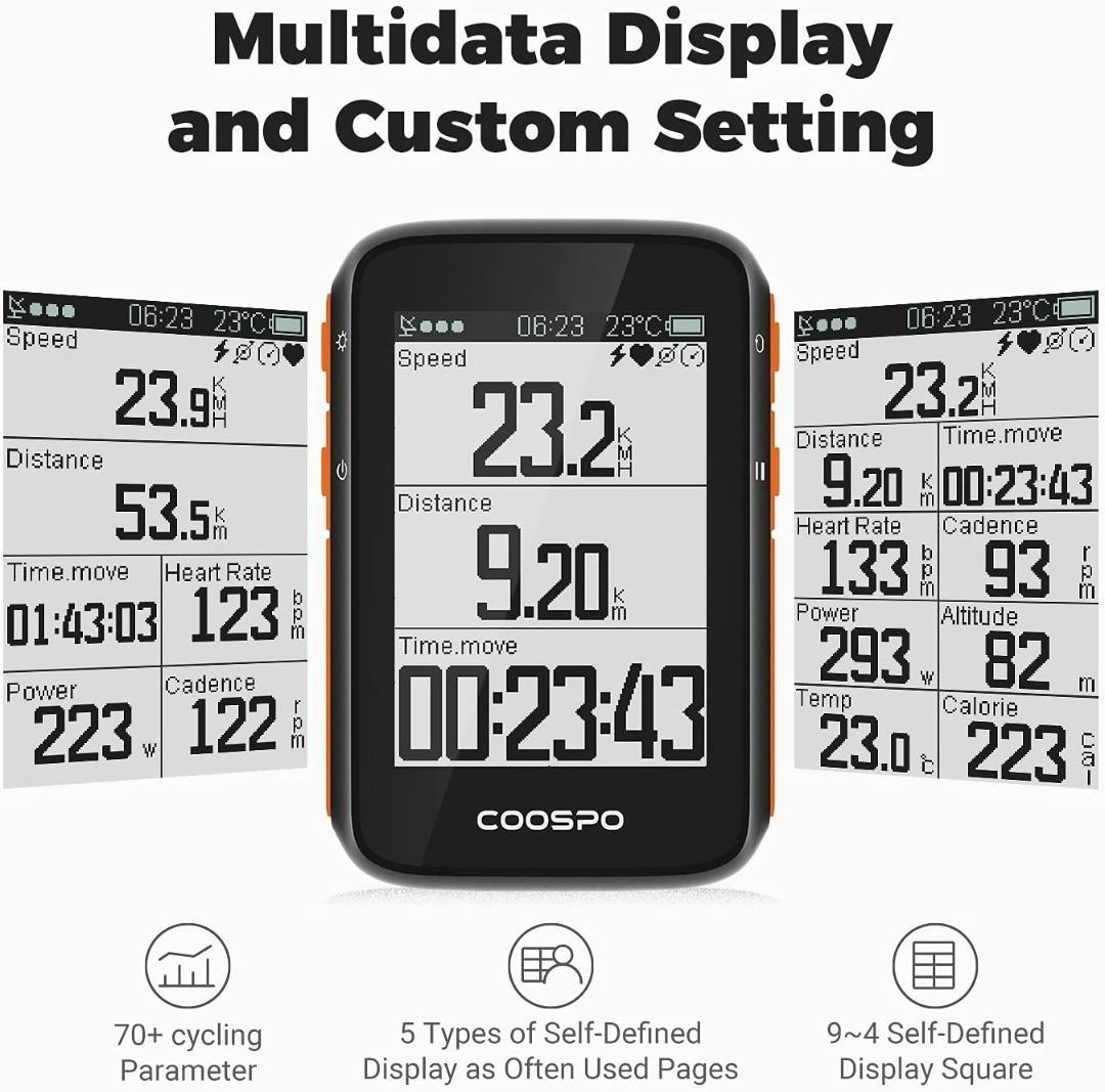 COOSPO Bike Computer BC200,Cycle Computers Wireless GPS with Auto ...
