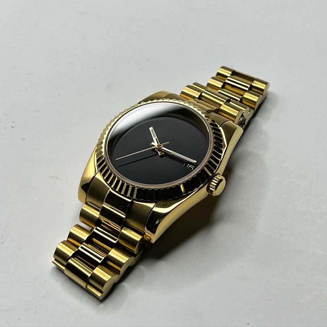Custom Seiko Mod Black Gold President, Men's Fashion, Watches &  Accessories, Watches on Carousell