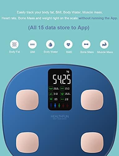 Healthfun Smart Bluetooth Body Scale, 13 Body Data 