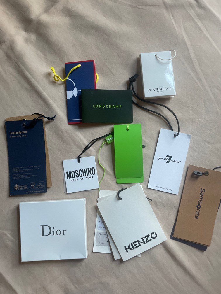 Dior mini box kenzo longchamp and other tags, Luxury, Accessories