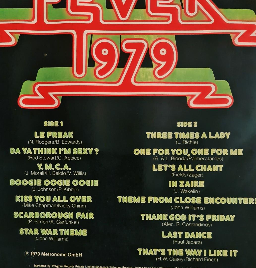 Disco Fever Hits 1979 LP Vinyl Record Piring Hitam Hobbies Toys