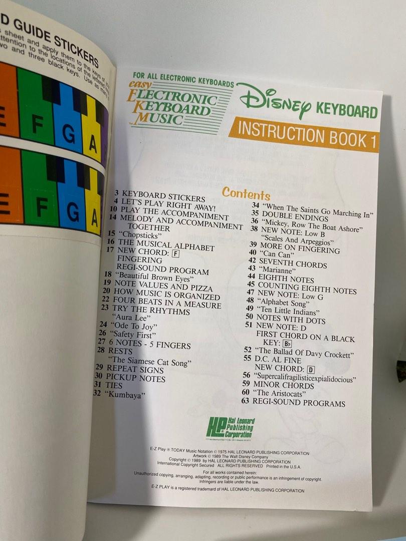 Disney Keyboard Instruction and Fundamentals books set (4 books ...