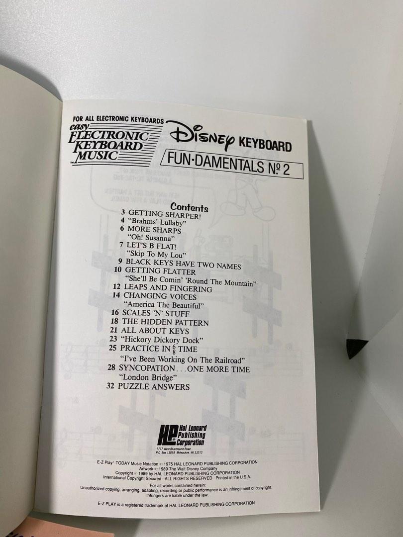 Disney Keyboard Instruction and Fundamentals books set (4 books ...